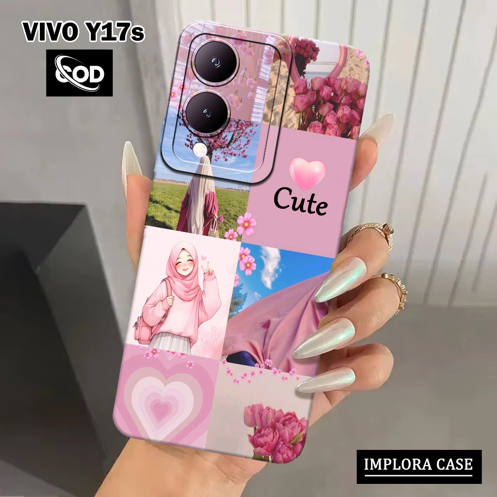 HP IMPLORA CASE - เคส Vivo Y17s ล่าสุด - เคสแฟชั่น AESTHETIC - Pro Camera Softcase - เคสโทรศัพท์ Viv