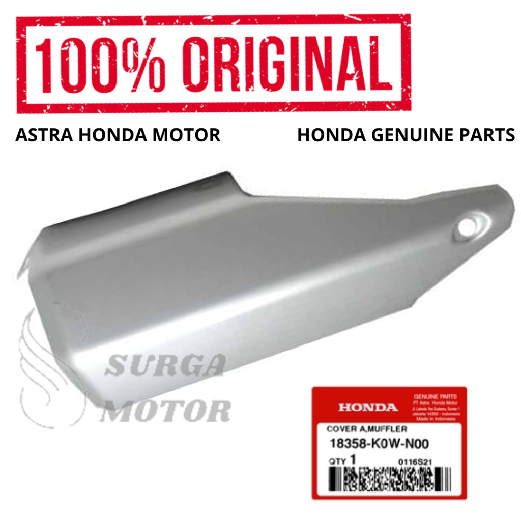 Original Honda ADV 150 ฝาครอบท่อไอเสีย AHM 18358-K0W-N00 ฝาครอบ Muffler ADV150 K0W ไอเสีย Protector 