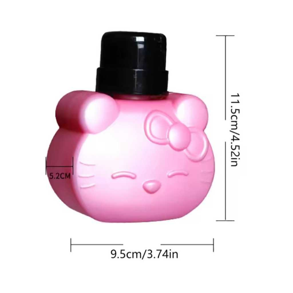 Aceton HELOKITTY PUMP MANICURE BOTTLE / ขวด ACETON / น้ํายาล้างเครื่องสําอาง HELLO KITTY BOTTLE PEDI