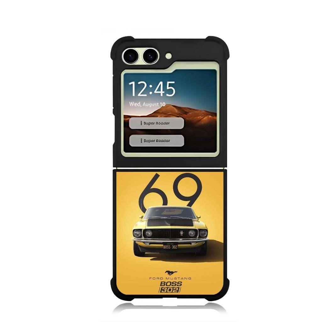 เคสโทรศัพท์ Samsung Galaxy Series Z FLIP 7 6 5 4 3 โทรศัพท์แบบกําหนดเอง Softcase Mustang BOS 302