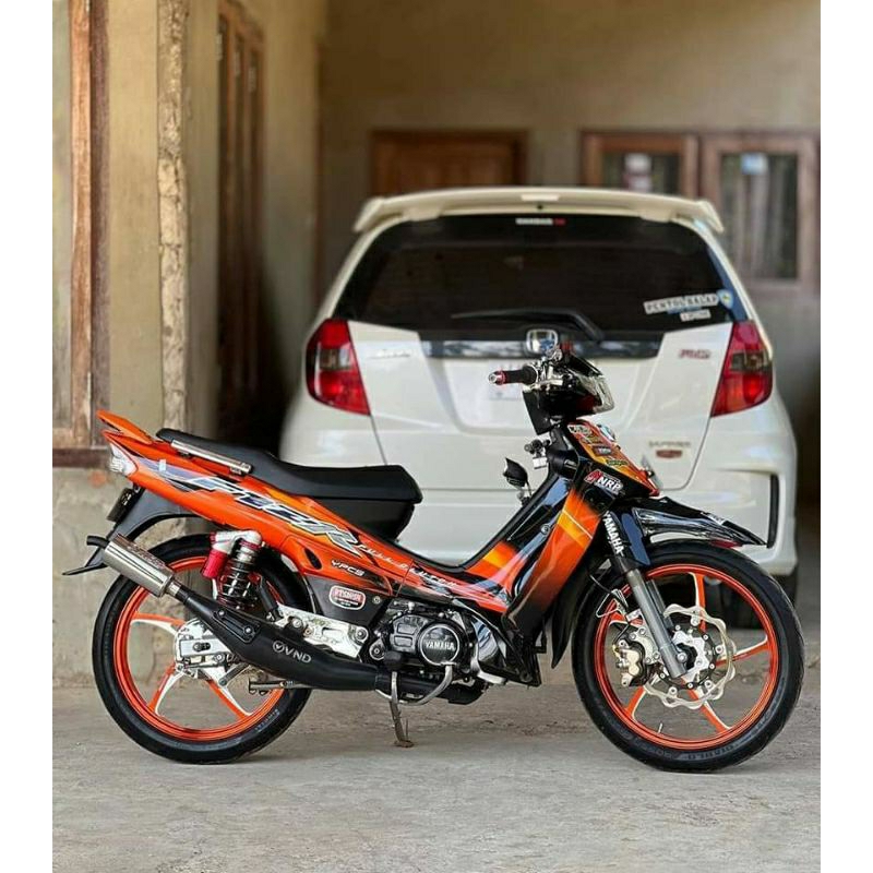 Striping F1zr 2003 Striping liss Decal Lis สติกเกอร์ Yamaha F1zR 2003 สีส้มสีดําสีฟ้าสีขาว