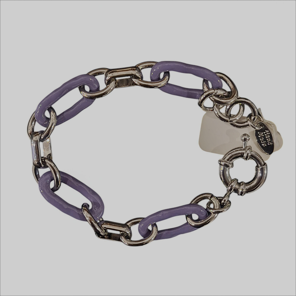 FLASH SALE!!! RADHA Gelang Rantai Besar Silver Titanium Premium