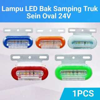 Lampu LED Bak Samping Truk Sein Oval 24V WF-073