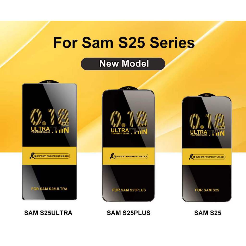 SAMS S25 SAMS S25 ULTRA SAMS S25 PLUS SAMS S25 EDGE TEMPERED GLASS CLEAR ANTI STATIC ULTRA THIN 0.18
