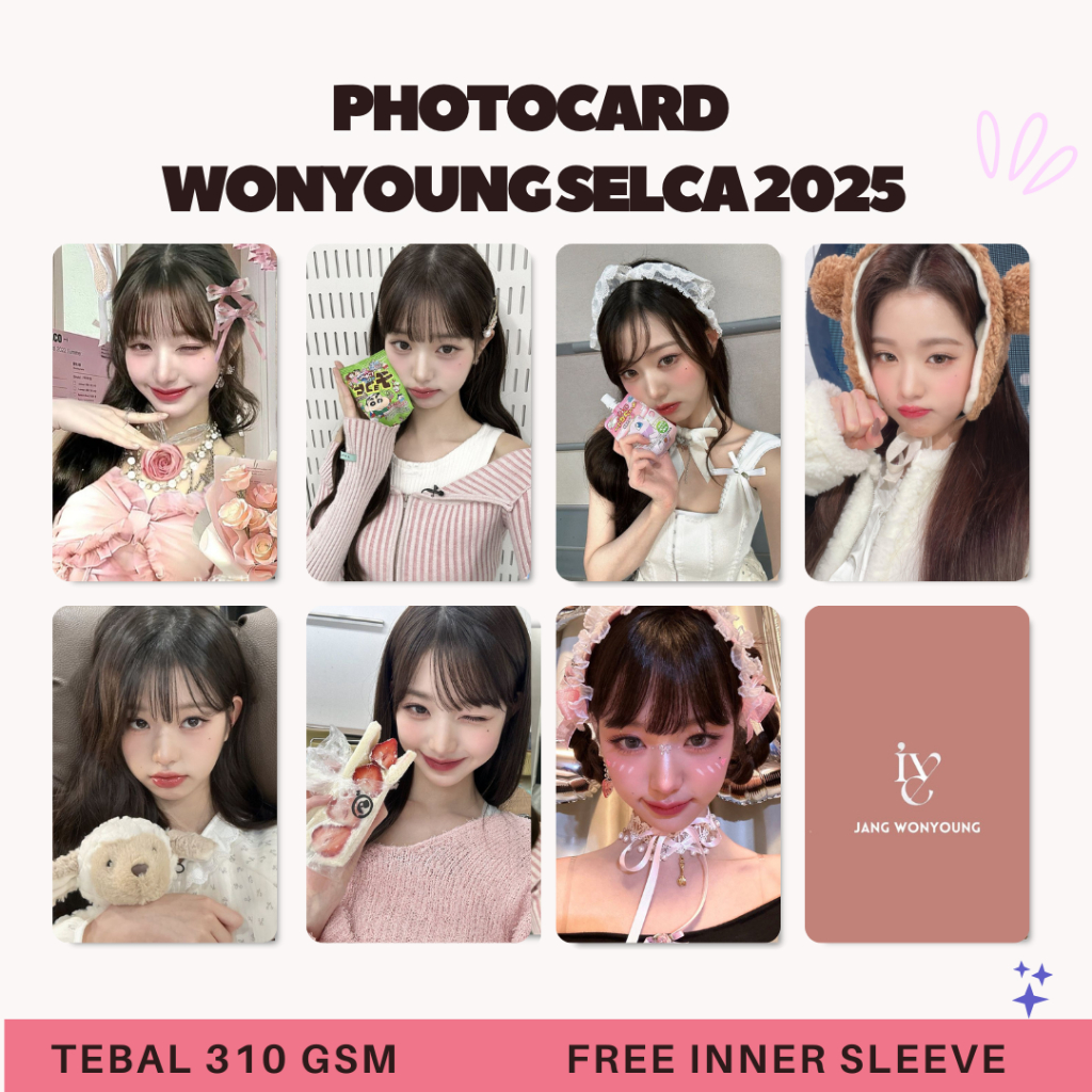 IVE Jang Wonyoung Selca Photocard 2025 การ์ด lomo พรีเมี่ยม Photocard Wonyoung ive