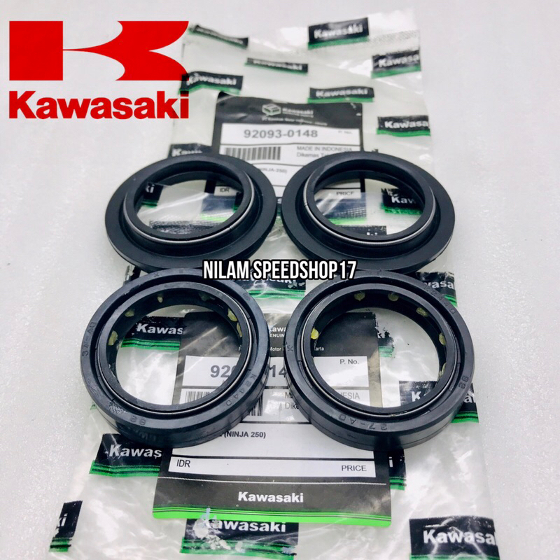 ซีลโช๊ค 2 ชิ้น + ซีล GREY 2 ชิ้น KAWASAKI NINJA 250 คาร์บอน NINJA 250 FI Z250 เดิม