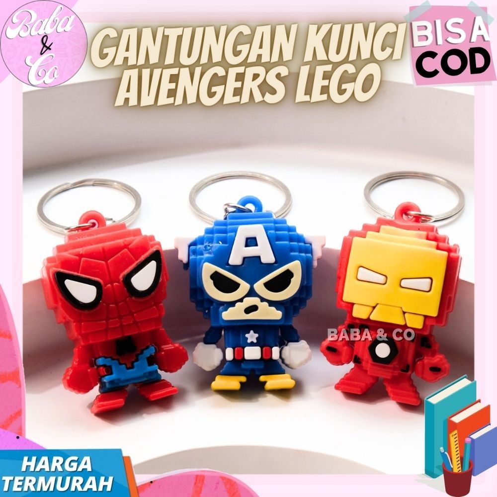 GANTUNGAN AVENGER PUZZLE พวงกุญแจน่ารัก UNIQUE SUPERHERO AVANGERS LEGO CUTE UNIQUE พวงกุญแจ WHOLESAL