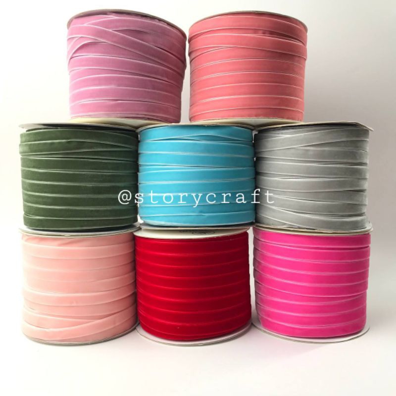 50 YARD & 100 YARD - 1.3CM | VELVER RIBBON / ริบบิ้นกํามะหยี่