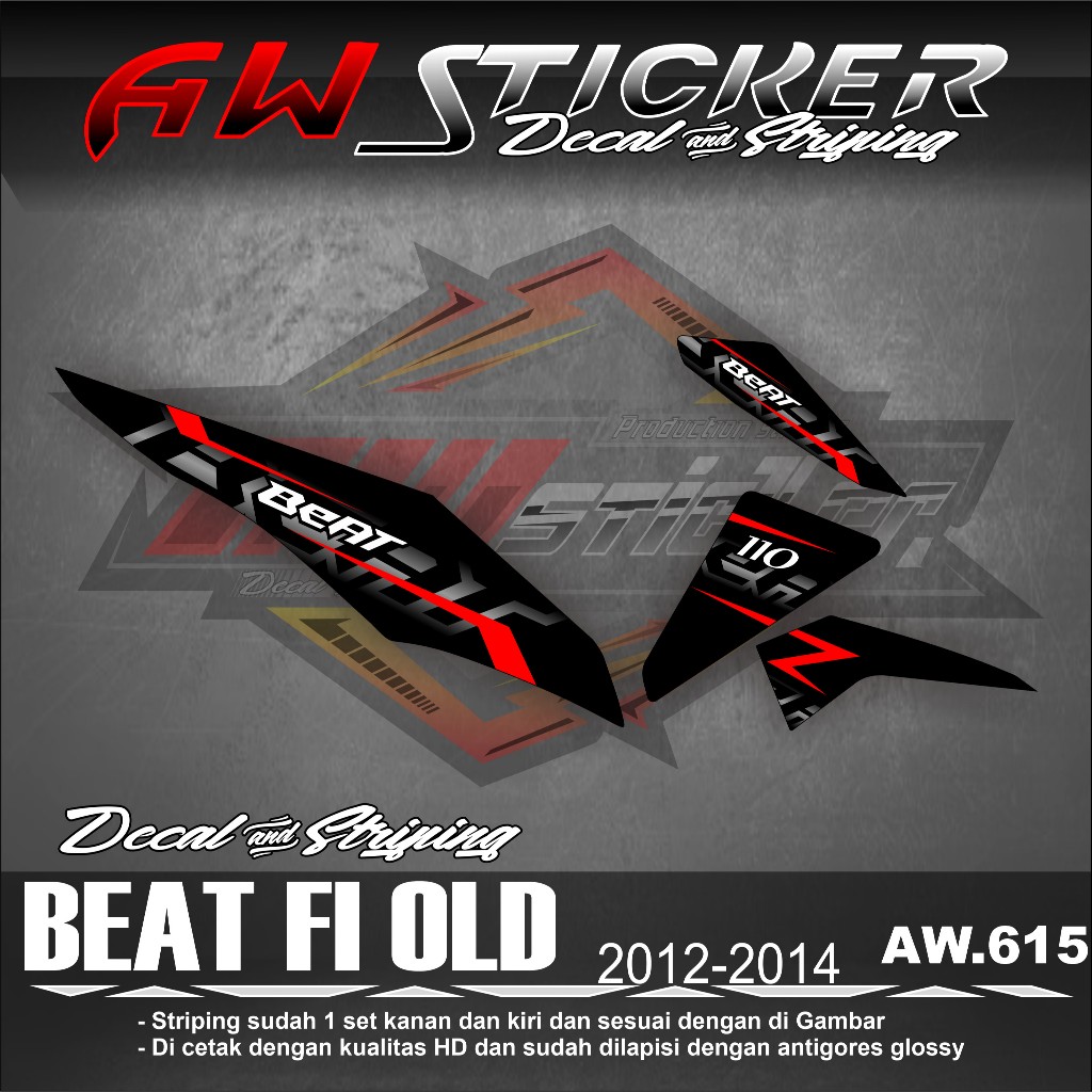 Beat FI Striping / สติ๊กเกอร์ Beat FI / Beat FI 2014 แถบ / สติ๊กเกอร์ Beat FI / Beat FI 2013 แถบ / B