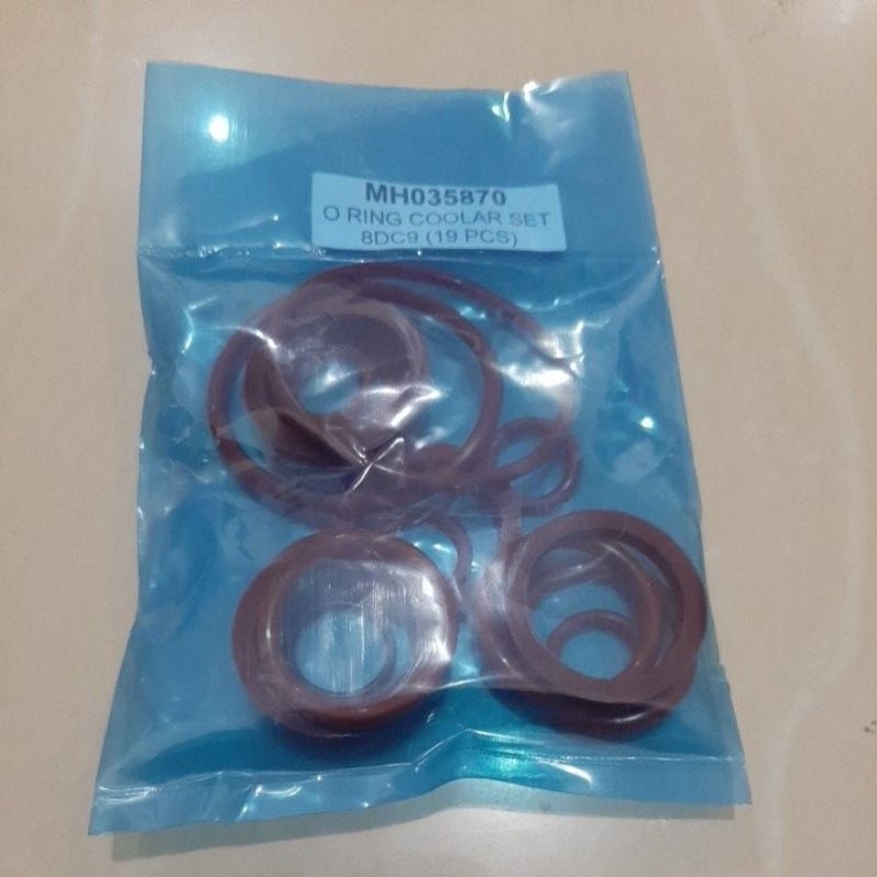 1 ชุด O RING OIL COOLER MITSUBISHI FUSO 8DC9/8DC11 /MH035870 (19ชิ้น)