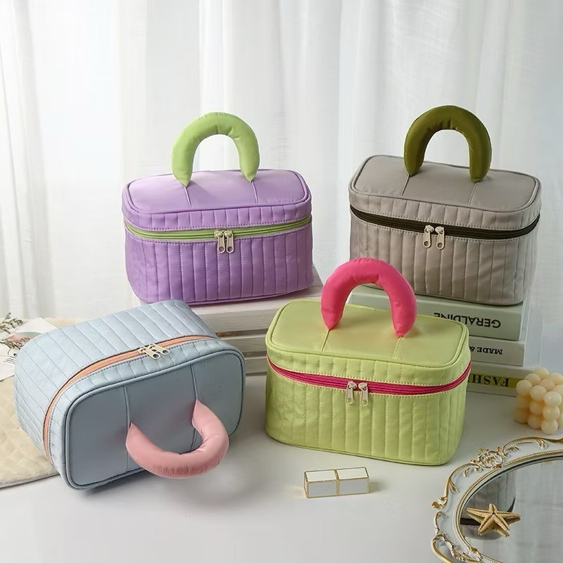LARGE PASTEL TRAVEL MAKEUP COSMETIC BAG - POUCH COSMETIC BAG LARGE