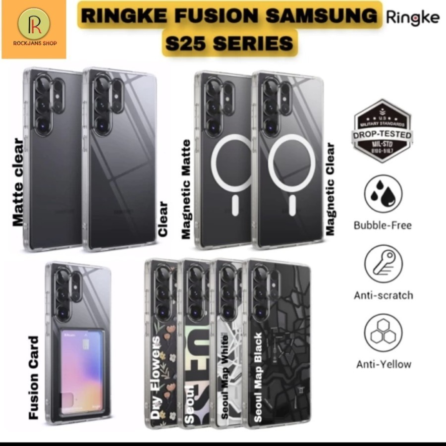 เคส Samsung S25 Ultra Ringke Fusion Samsung S25 Plus / S25 - ใส, S25 Ultra - S 25, CLEAR - S 25, CLE
