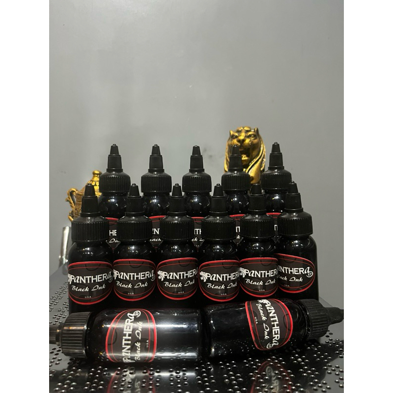 PANTHERA BLACK TATTOO INK 120ml / PANTHERA TATTOO INK / BLACK PANTHERA TATTOO INK 120ml 4oz / หมึกสั