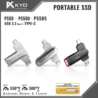KYO PS50 PS50U PS50S 128GB 256GB 512GB 1TB 2TB Portable SSD USB 3.2 Type-C External SSD Eksternal SSD OTG Disk OTG Drive