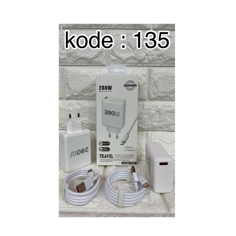 เครื่องชาร์จ Android 280W Fast Charging Type 135 Vooc Fast Charger