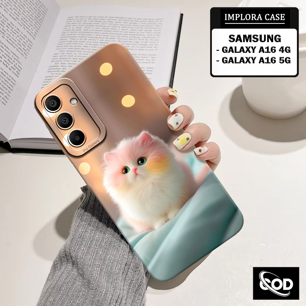IMPLORA CASE - เคสโทรศัพท์ Samsung Galaxy A16 4G / A16 5G - เคสแมวแฟชั่น - เคสนิ่ม Samsung A16 4G / 