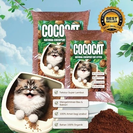 Cococat 500 GR - ทรายแมวออร์แกนิก ทรายแมวมะพร้าว Original Coconut Cat Litter กล่องดูดซับกลิ่น 10X St