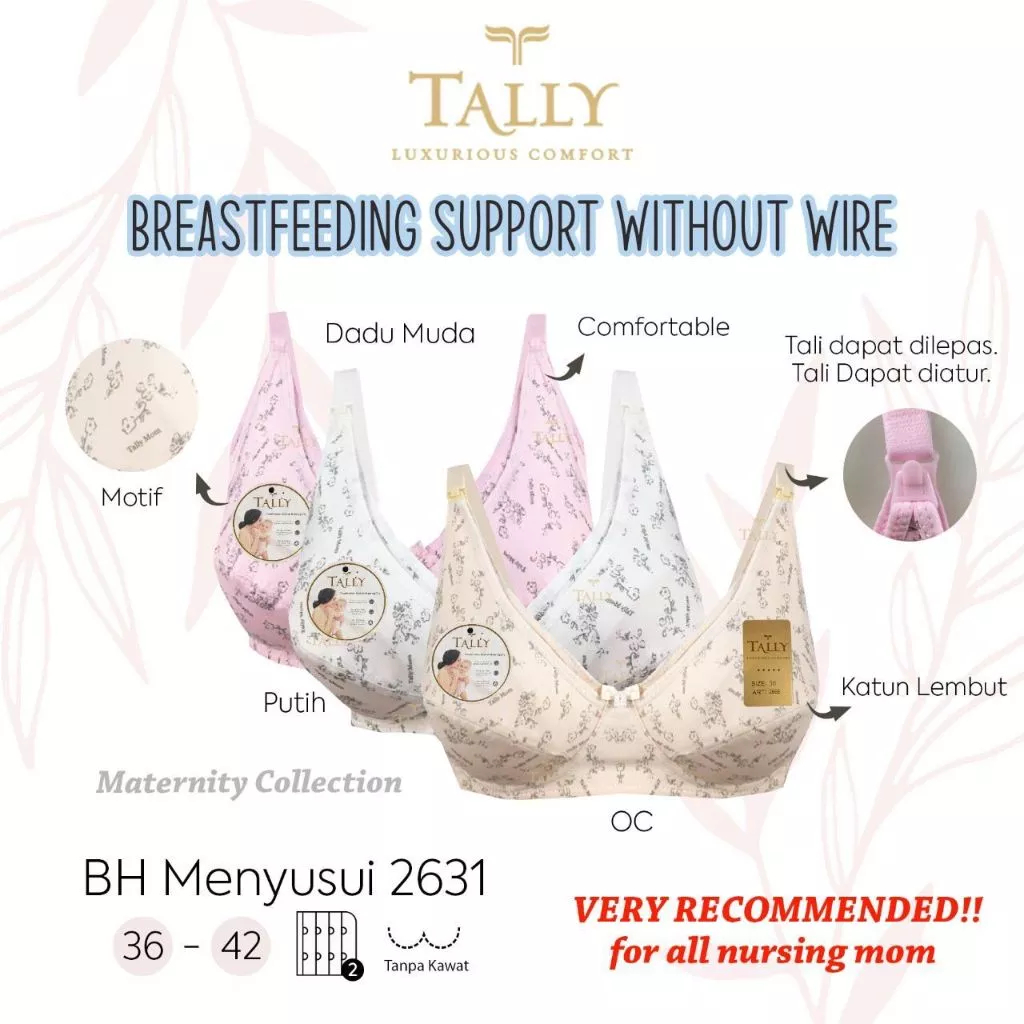 KATUN Tally 2631 Nursing Bra Cotton No Foam No Wire Cup B - Bra Ibu Mneyusui