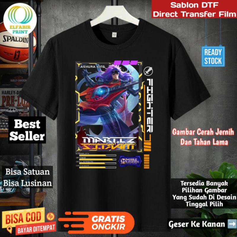Dtf Iron-on Screen Printing Sticker Mobile Legends V2 Size A3 A4 A5 A6 A7 Just Stick It On หรือ Pres