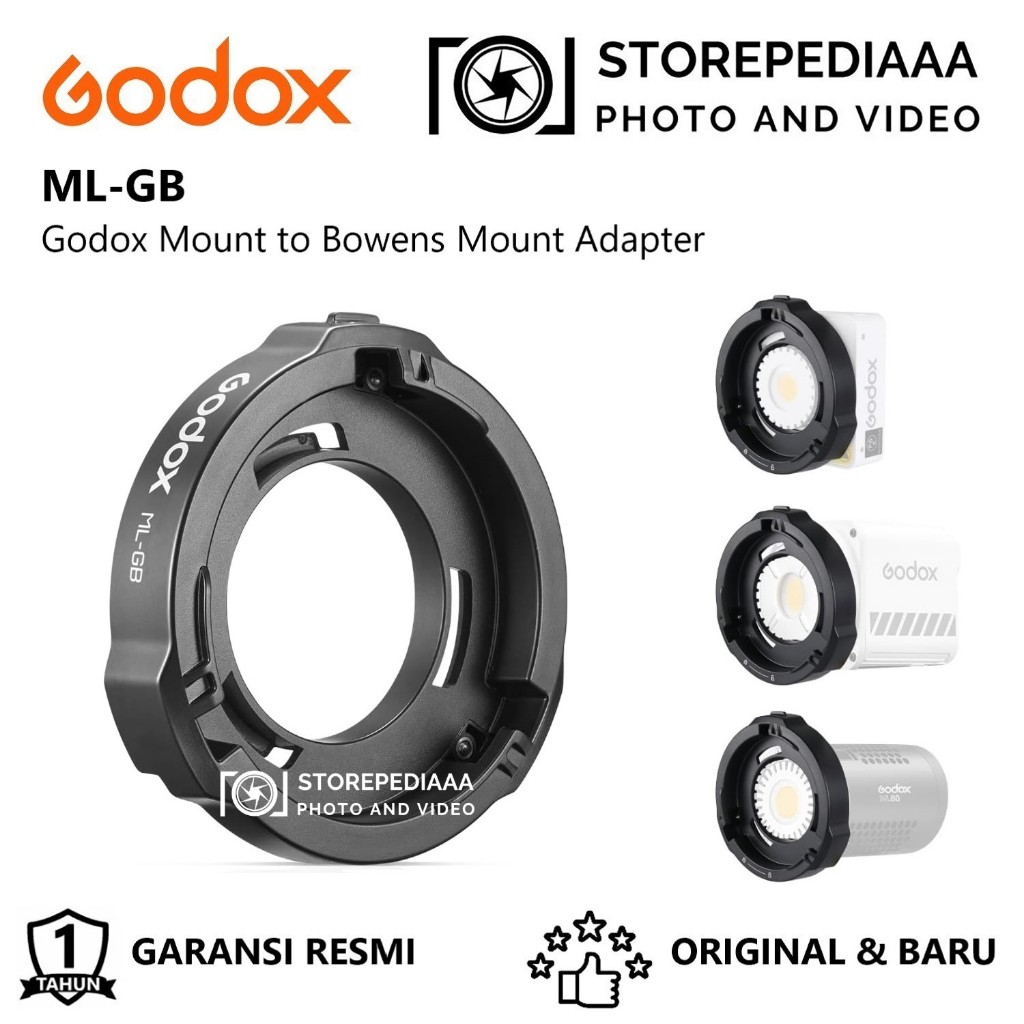 Godox ML-GB Bowens อะแดปเตอร์สําหรับ Godox Mount ML100Bi ML60IIBi ML60 AD400Pro AD300Pro