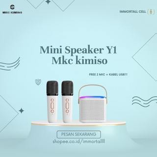 speaker Y1 Speaker Bluetooth Portabel Wireless 2 Mikrofon Nirkabel, IMMORTALL CELL