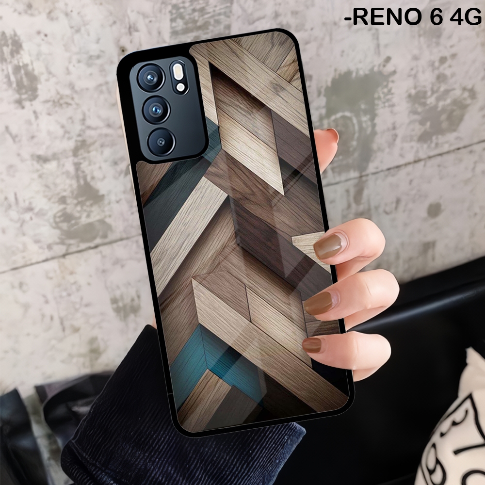 HP Oppo Reno 6 5 4 4G Reno 6 7 8 7z 8z 5G กรณีล่าสุด Hardcase 2D Glossy Glass Case Oppo Reno 6 4G แฟ