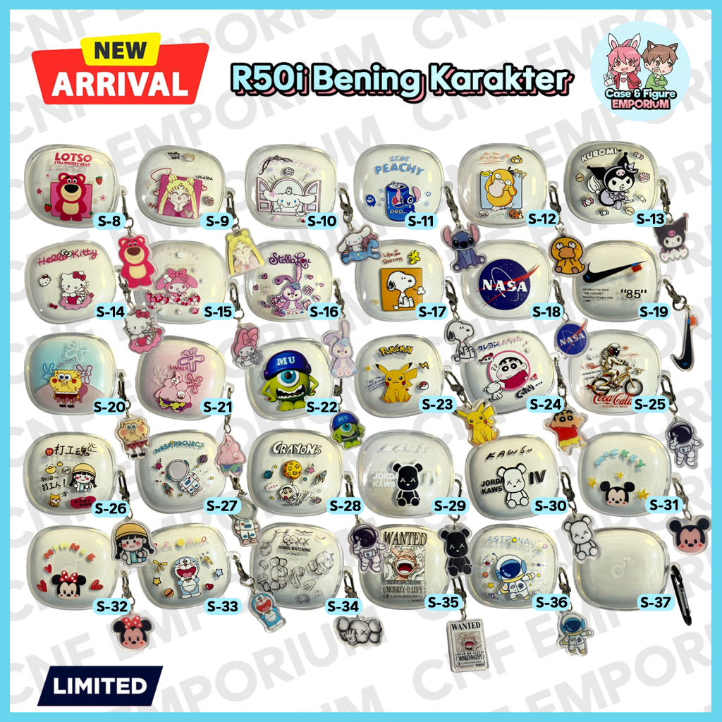 [R50i / R50i NC] เคส Soundcore R50i/P20i/R50iNC/P30i Clear Character Premium Quality Soft Silicon