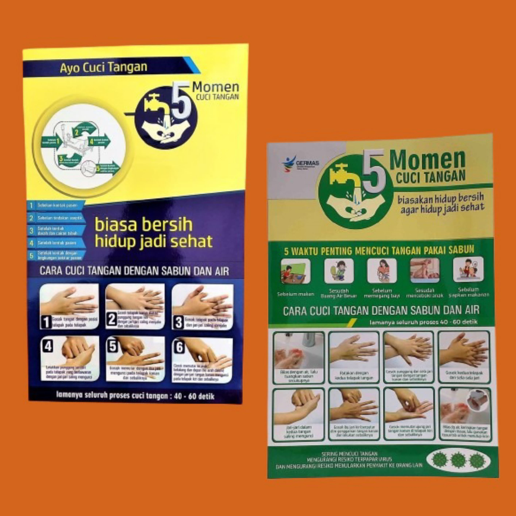 สติ๊กเกอร์ล้างมือ 5 Moment - สติ๊กเกอร์วัสดุ Chrono