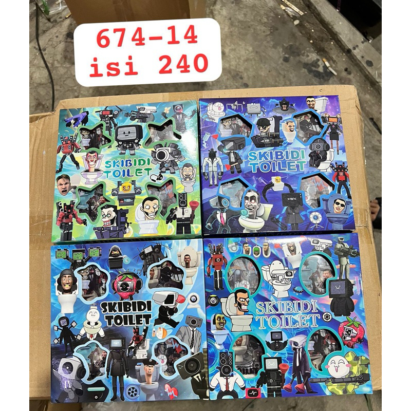 Kkm (KKM) SKIBIDI TOILET กล่องสติกเกอร์ NONO/MOMO 2D Boys ตกแต่ง Aesthetic Journal Binder กล่องสติกเกอร์ 1 ชุด 100 แผ่นกันน้ํากันน้ํา