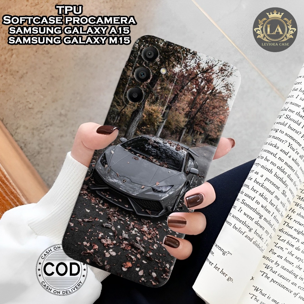 HP เคส Samsung A15 / M15 2024 ล่าสุด - เคสรถแฟชั่น - Samsung A15 / M15 Softcase - เคสกล้อง Pro - เคส