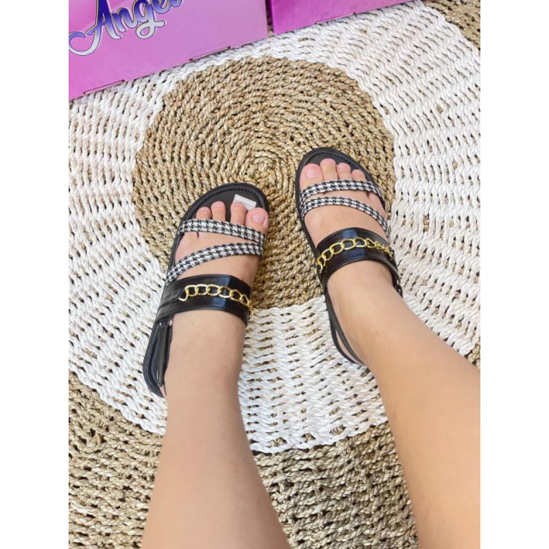 Vinnci Womens Square Strap Sandals FREE BOX