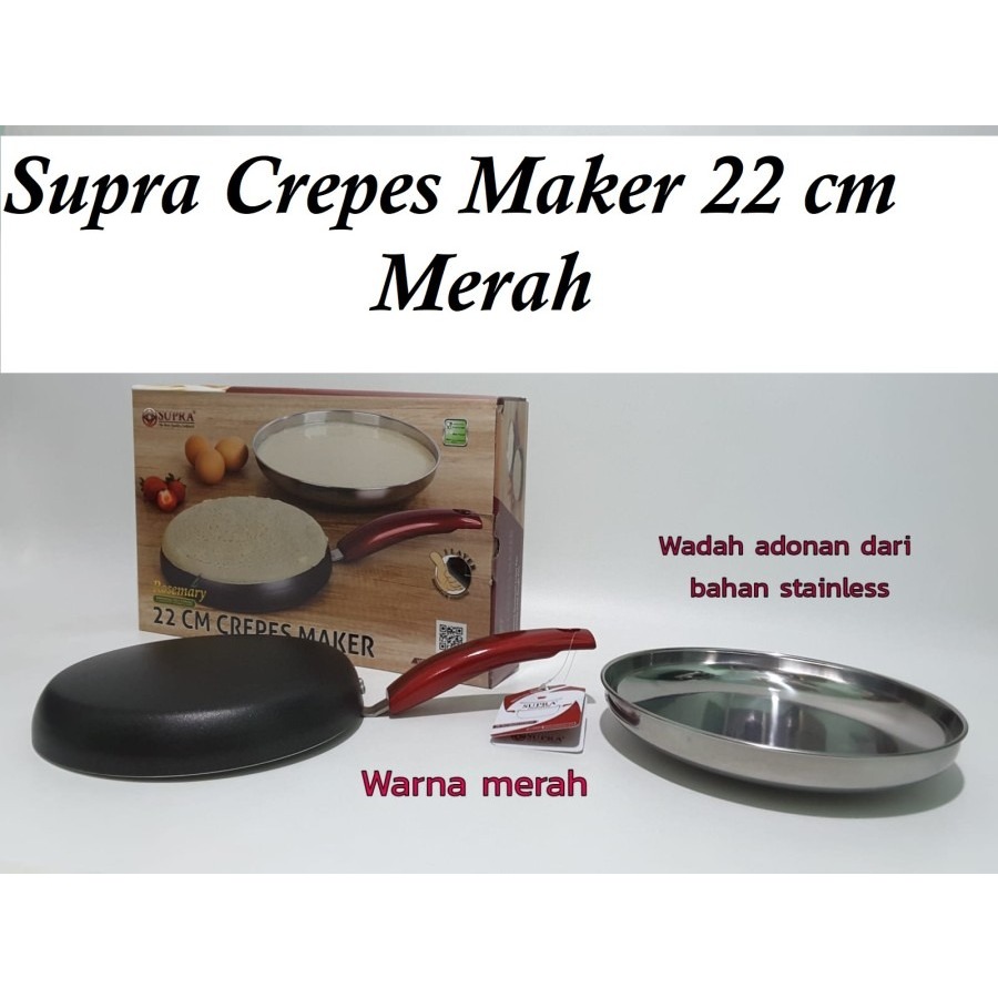 Supra Wajan Kwalik ไข่เจียวโรล / Risol Skin / เครื่องทําเครป 22 ซม.