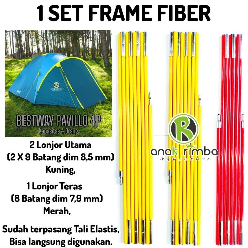 PAVILLO 4P FIBER FRAME BESTWAY CAPACITY 4 PEOPLE MONTANA