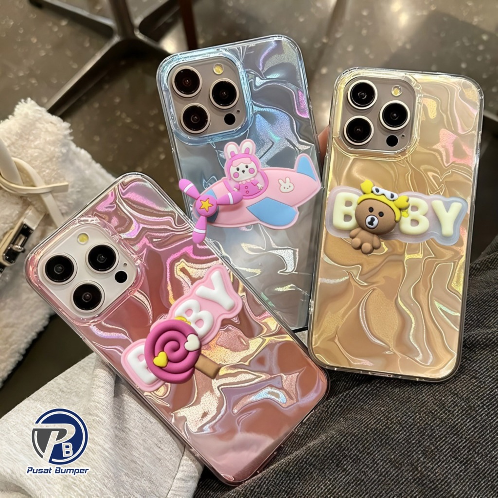 SSP003 กรณี Hp Baby Bear Lolypop 3d Splitter Waterry Ripple Hardcase ปลอก Hp สําหรับ Infinix Hot 50 