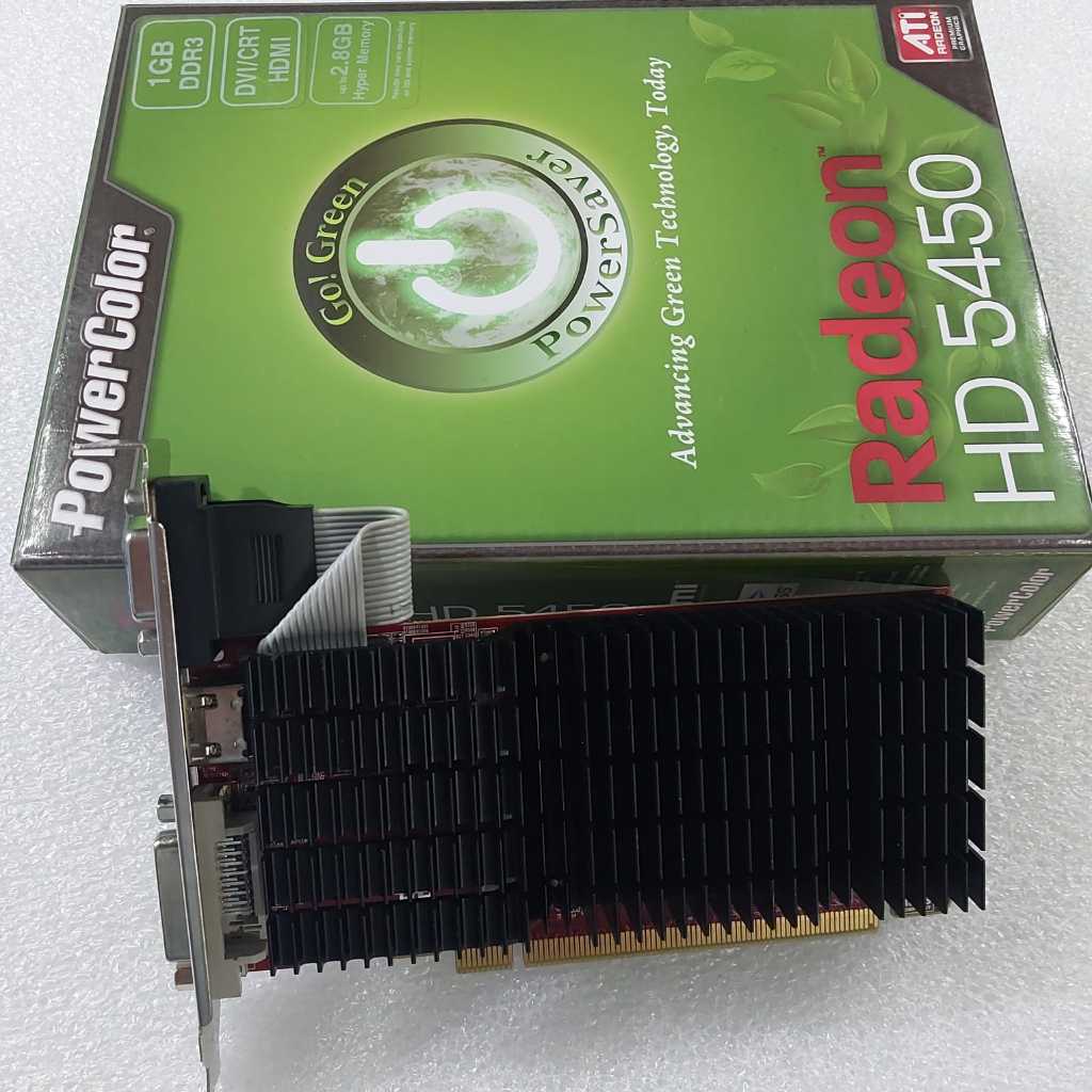 การ์ด Vga pci express AMD RAEON HD 5450 1GB DDR3 64BIT LIKENEW dus HDMI