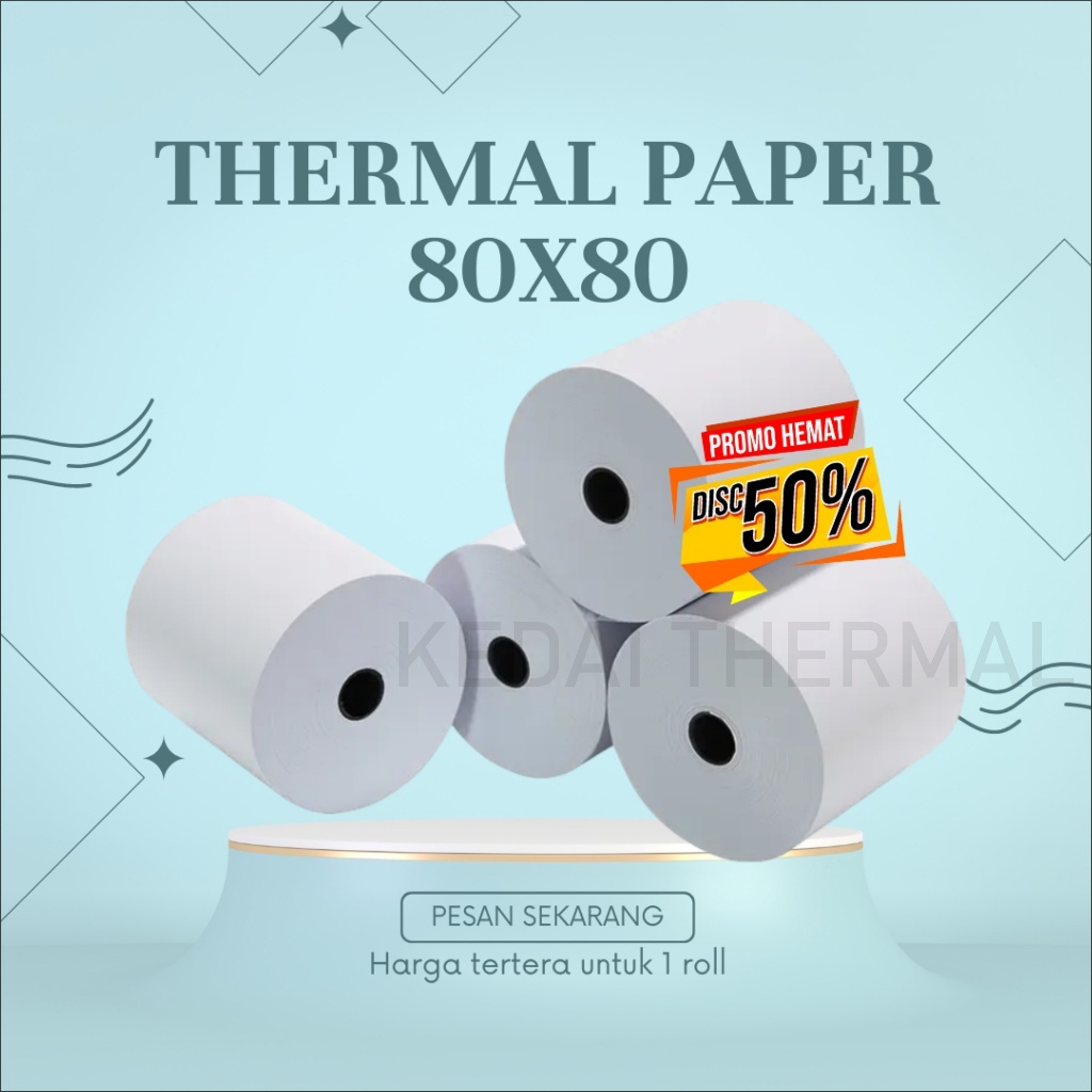 THERMAL PAPER CASH RECEIPT กระดาษม้วน THERMALT 80MM 80X80 THERMALT PRINTER 79 80 x 80x80MM