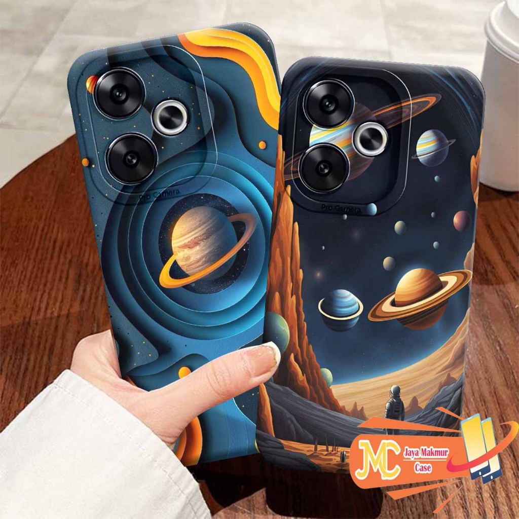HP Softcase poco f6 2024 F5 F4 F3 x5 x5 pro X6 x6 pro m6 pro note 13 pro plus Cool Astronaut Motif -