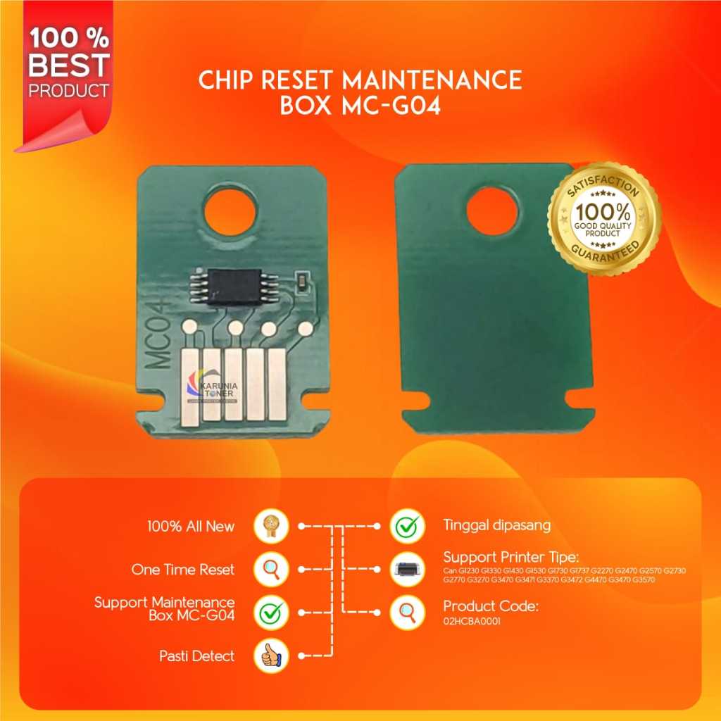 CHIP RESET MAITENANCE BOX MC-G04/MC G 04 G2770 G4770 PIXMA G1730 G173730 G2770 G3730 G3770 G4770 G25