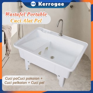 Wastafel Laundry Plastik PP Multifungsi Food Grade Kamar Mandi Europe Enchanting 65*56cm Laundry Sink Dengan Papan Cuci Baju
