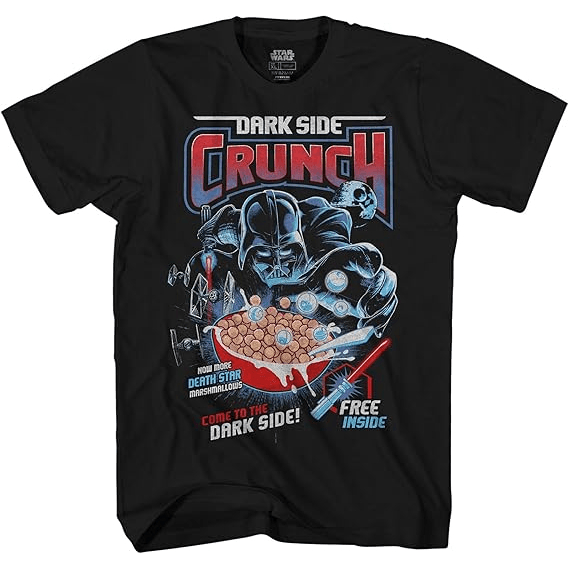STAR WARS Darth Vader Dark Side Crunch Cereal เสื้อยืดสําหรับผู้ใหญ่