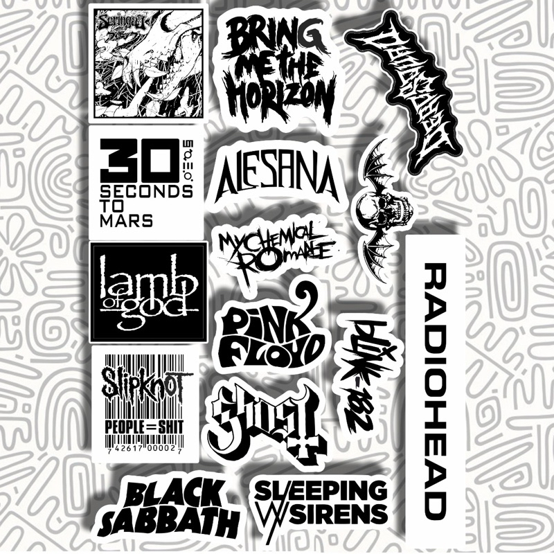 สติ๊กเกอร์วงโลหะ || สติ๊กเกอร์ A7x ฯลฯ