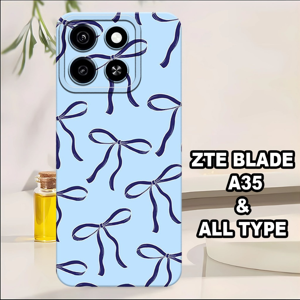 HP G1 - เคสกล้อง ZTE Blade A35 Softcase 2024 - RIBBON MOTIF - วัสดุยางยืดหยุ่น - เคส ZTE Blade A35 -