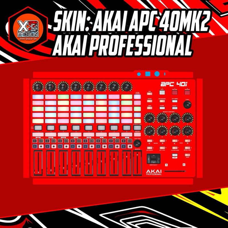 Skinz AKAI APC 40MKII ตัวแปรดีไซน์สีและแบบกําหนดเองทั้งหมด