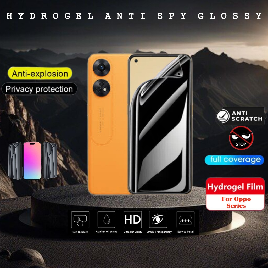 Anti-scratch jelly Hydrogel Spyความเป็นส่วนตัวเคลือบเงาOPPO RENO 7 4G 5G 7Z 5G 7 PRO 5G 8 4G 5G 8Z 5