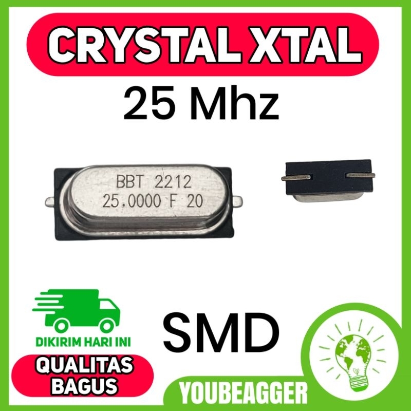 คริสตัล Xtal 25 Mhz คริสตัล 25,000