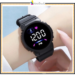 WBS Jam Tangan LED Digital Pria Wanita Rubber Electronic Fashion Couple Anak Remaja Premium RM012