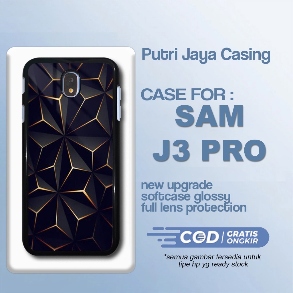 เคส Samsung J3 Pro ล่าสุด Abstract Cubic 2 เคส J3 Pro Hardcase Softcase Glossy