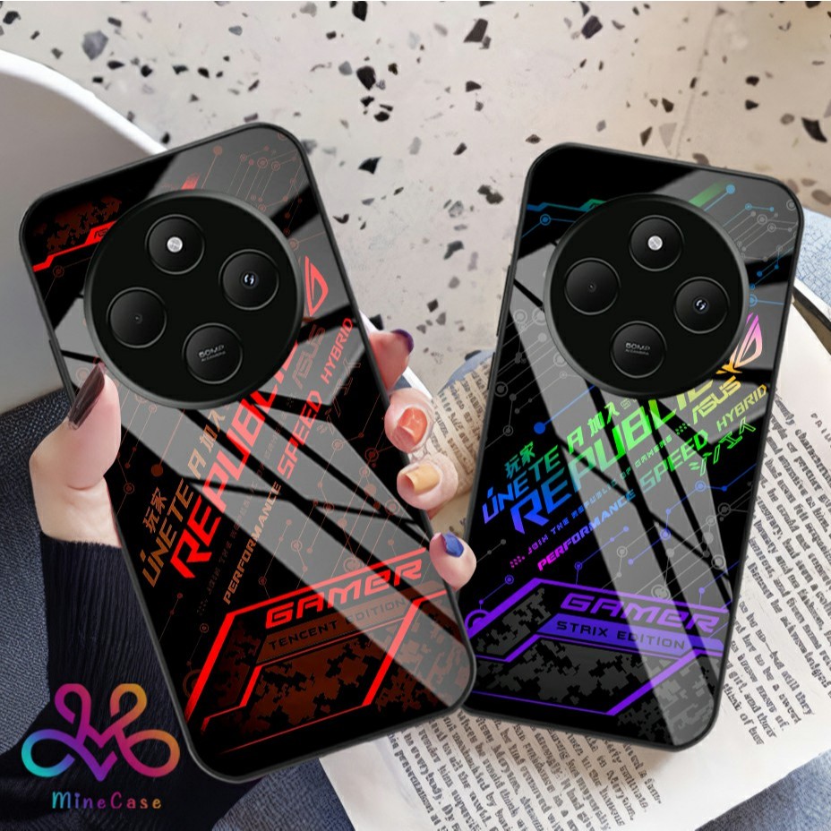 {Q90} REDMI 14C Glossy Glass Softcase - REDMI 14C HP Casing