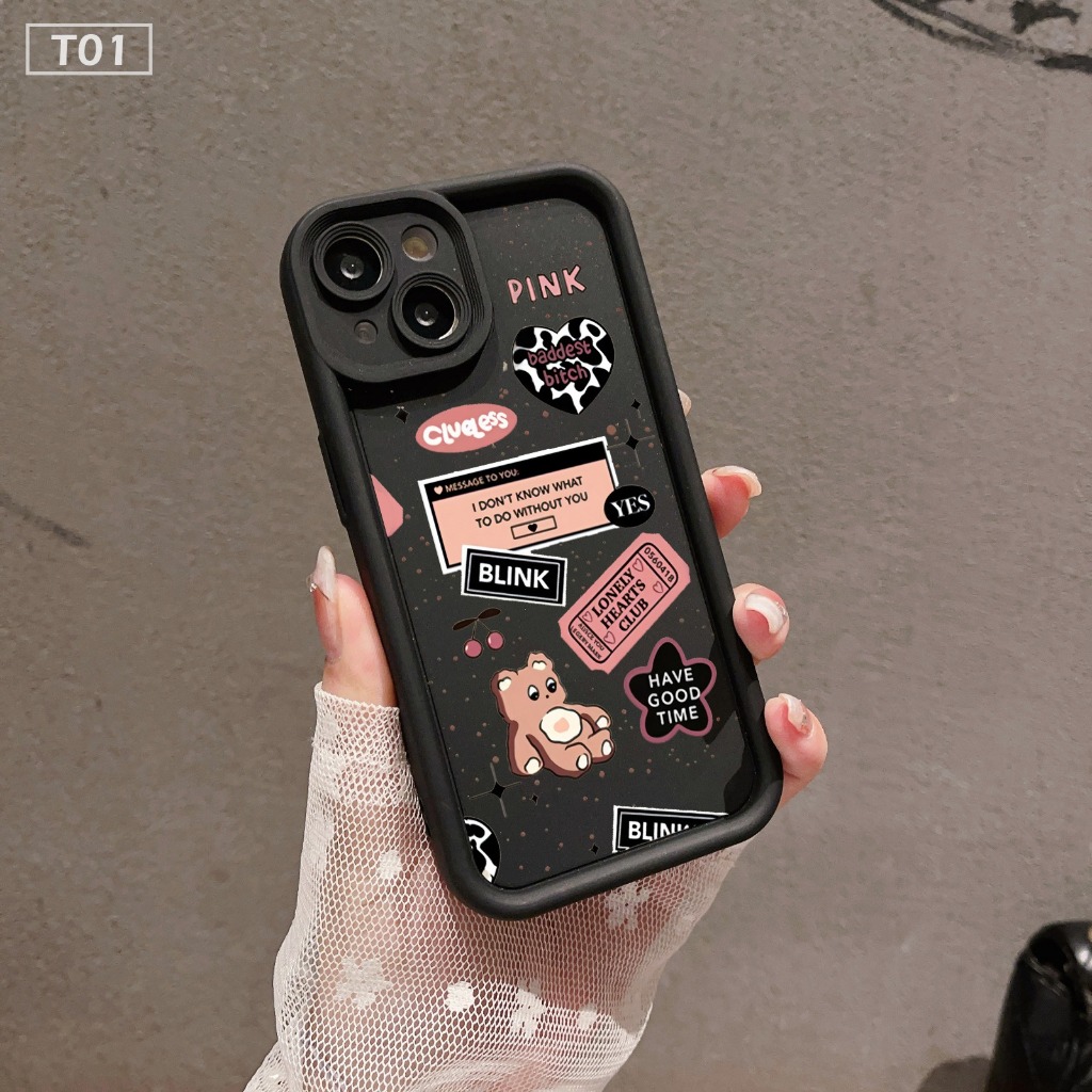 YX01 SOFTCASE CASING CUTE BEAR สําหรับ ITEL A04 A05S A50 A50C A60 A60S A70 S23 S23+ S24 S26 ULTRA P5