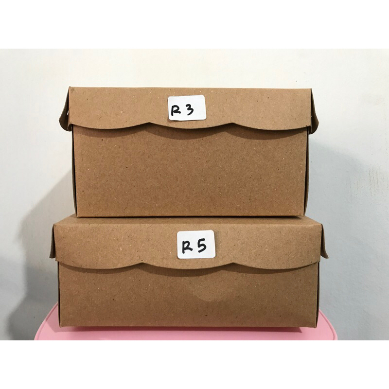 Depaper คราฟท์สีน้ําตาลธรรมดา R3/R5/กล่องเค้ก/กล่องขนม (PACK/100)